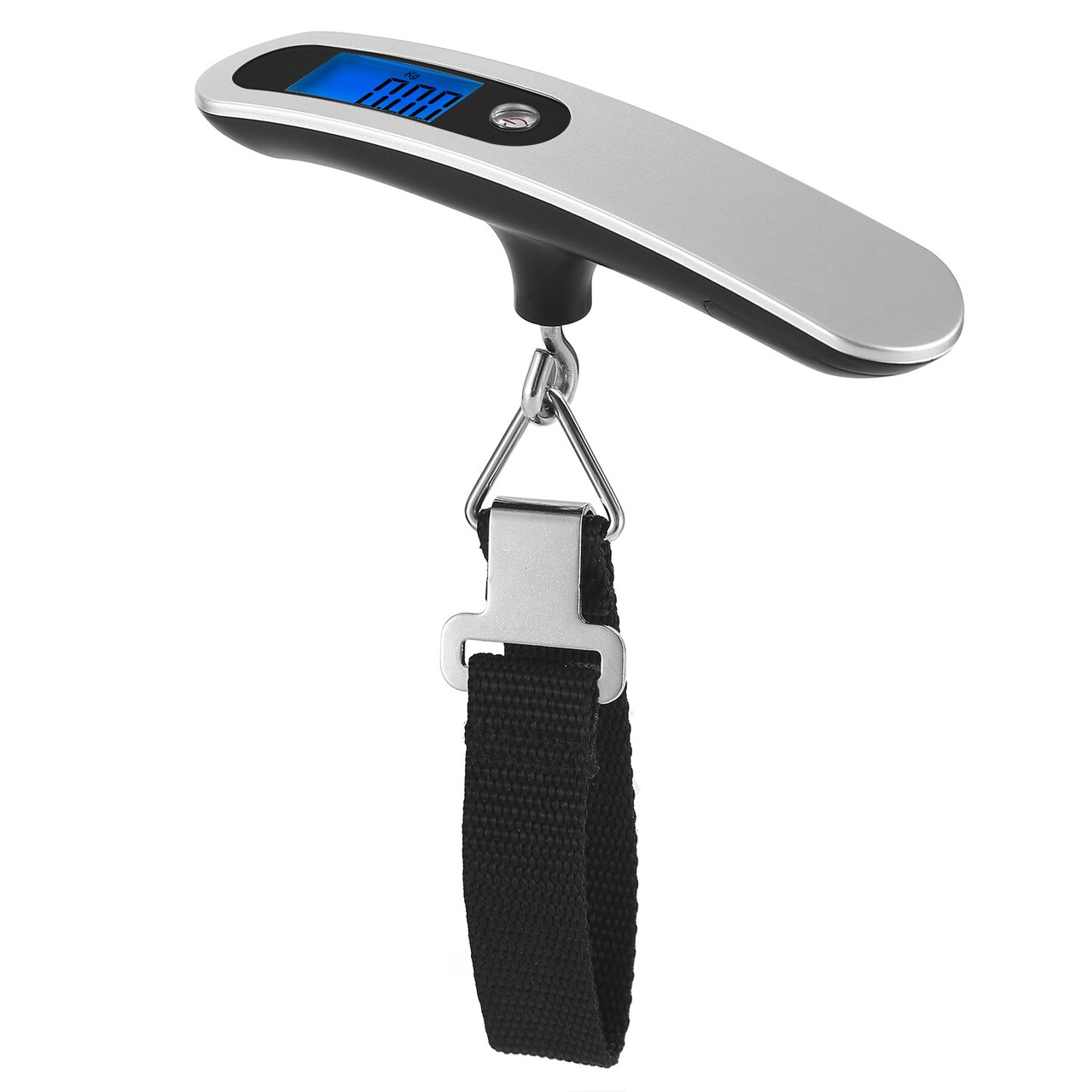 Portable Digital Luggage Scale 50Kg 10G Lcd Hanging Travel Weight Scale Silver